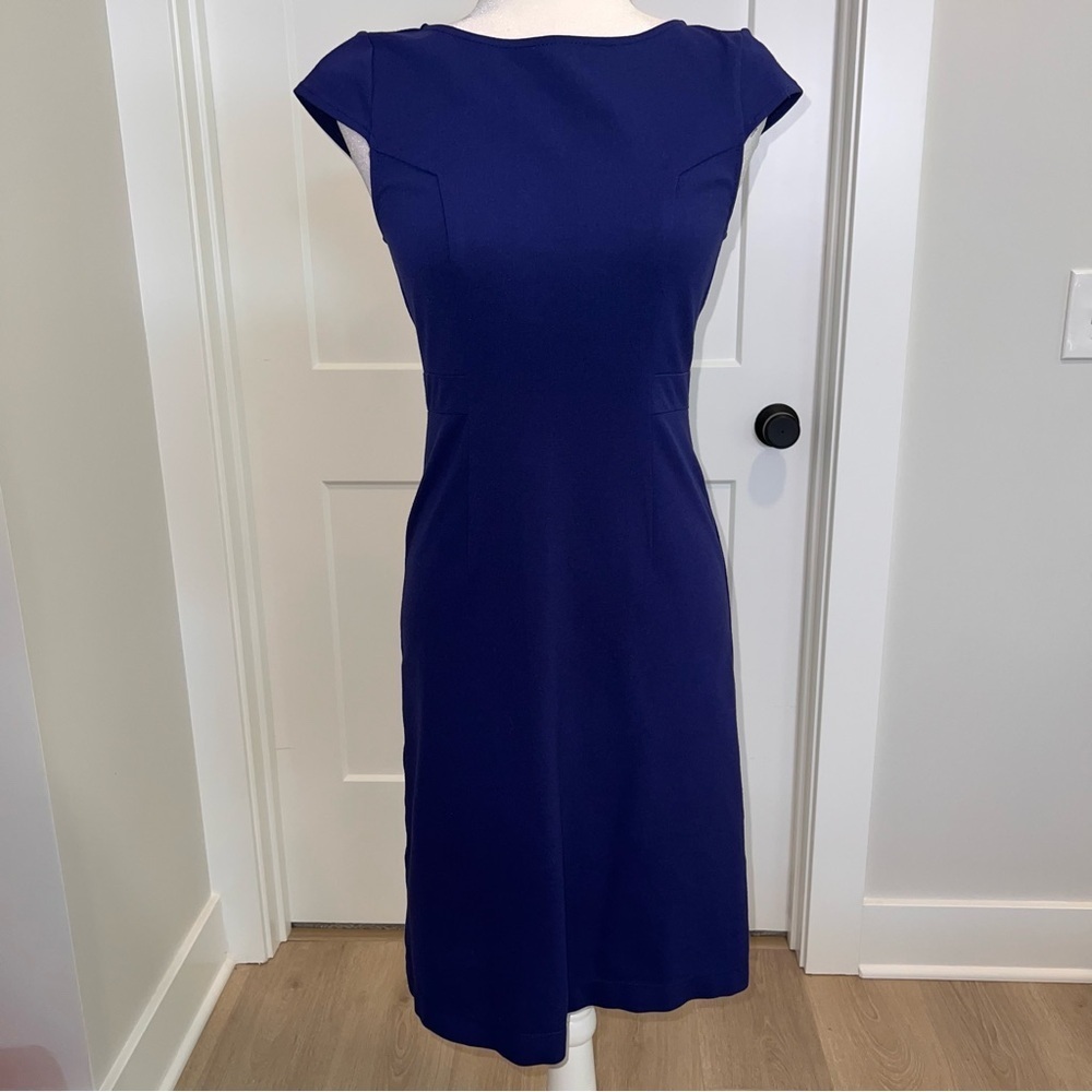 Theory classic Royal blue midi